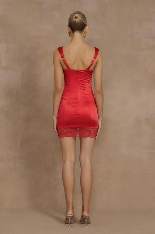 Women Mini Dresses Runaway The Label CLAUDELLE MINI DRESS Red