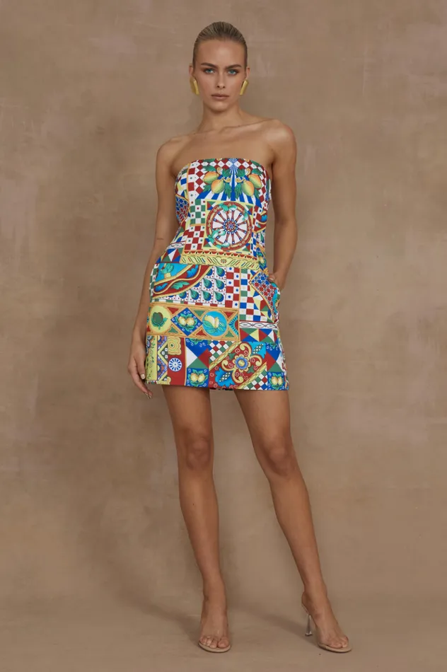Women Mini Dresses Runaway The Label CLEMENTINE MINI DRESS Phaedra Print