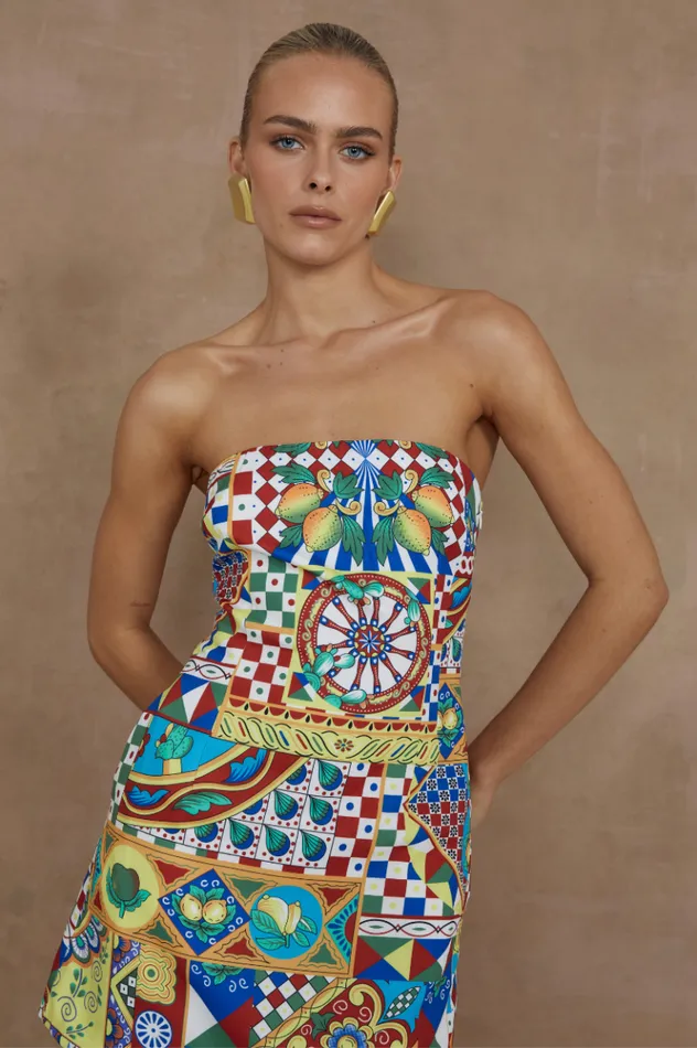 Women Mini Dresses Runaway The Label CLEMENTINE MINI DRESS Phaedra Print
