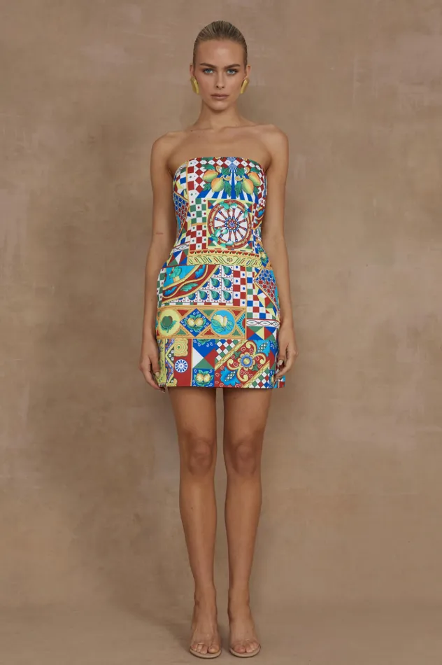 Women Mini Dresses Runaway The Label CLEMENTINE MINI DRESS Phaedra Print