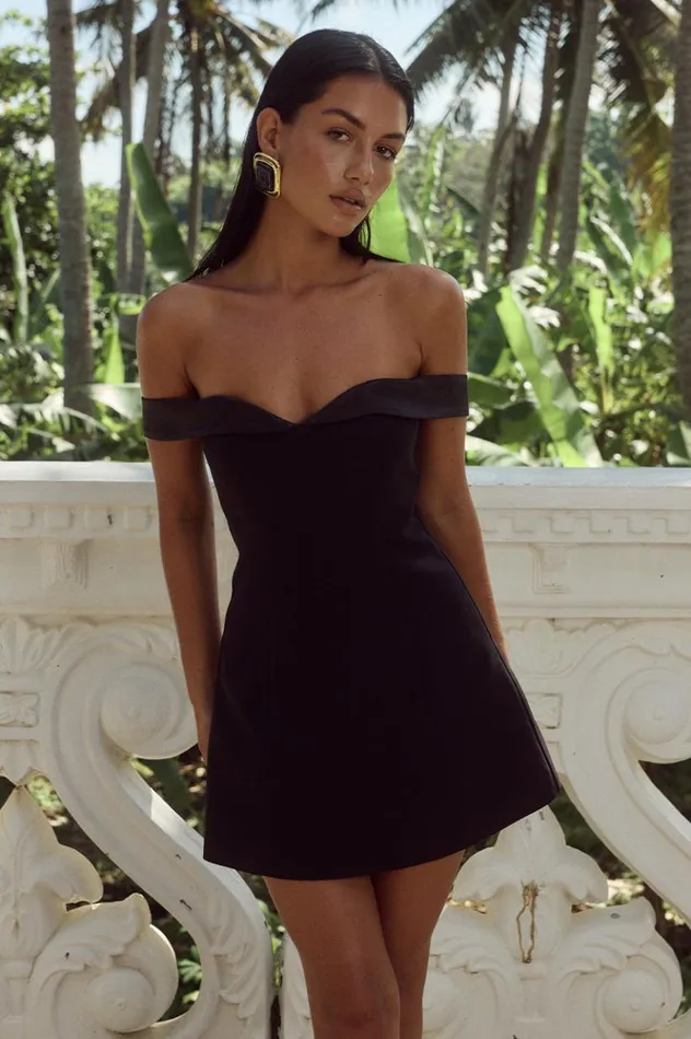 Women Mini Dresses Runaway The Label EBONY MINI DRESS Black