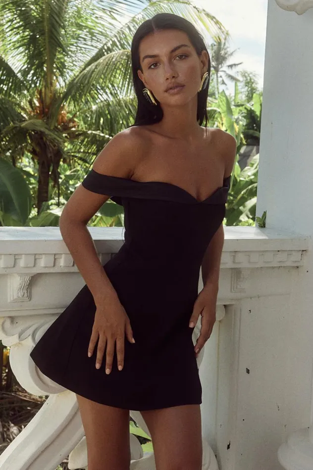 Women Mini Dresses Runaway The Label EBONY MINI DRESS Black