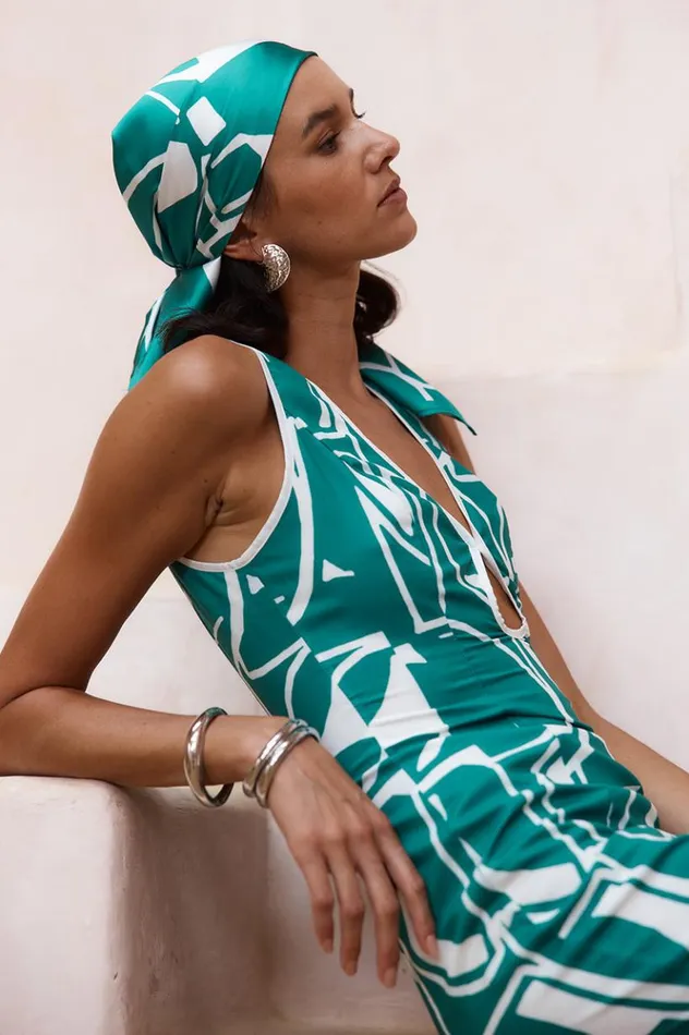 Women Mini Dresses Runaway The Label GIANI MINI DRESS Green