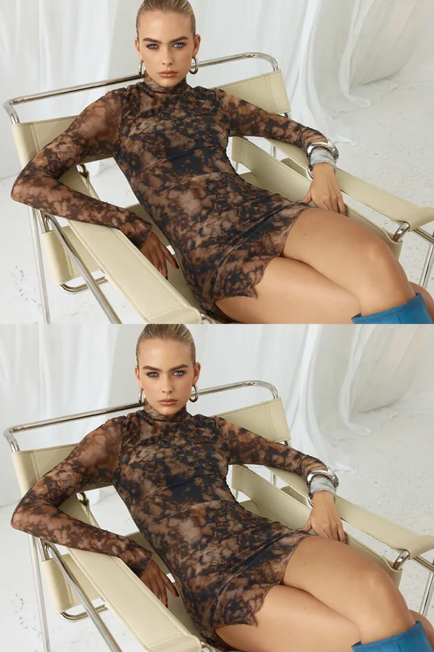 Women Mini Dresses Runaway The Label JORDI MINI DRESS Stone Print Women Mini Dresses Runaway The Label JORDI MINI DRESS Stone Print
