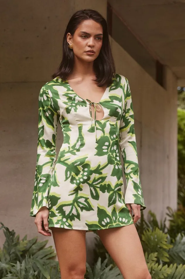 Women Mini Dresses Runaway The Label MIRAGE MINI DRESS Luela Print