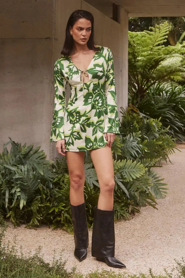 Women Mini Dresses Runaway The Label MIRAGE MINI DRESS Luela Print