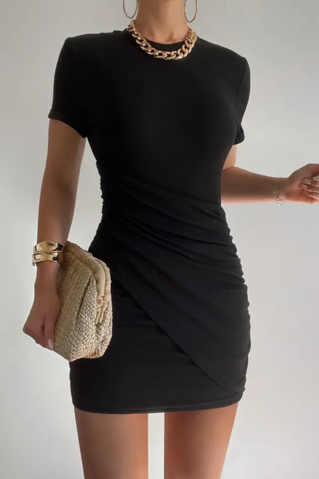 Women Mini Dresses Runaway The Label REEVES MINI DRESS Black