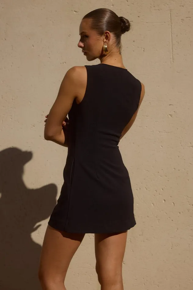 Women Mini Dresses Runaway The Label TYLA MINI DRESS Black