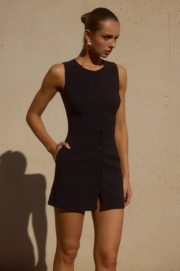 Women Mini Dresses Runaway The Label TYLA MINI DRESS Black