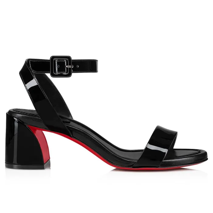 Women Miss Sabina 55 Mm Sandals 8211 Patent Leather 8211 Black Black Christian Louboutin Sandals and Slides