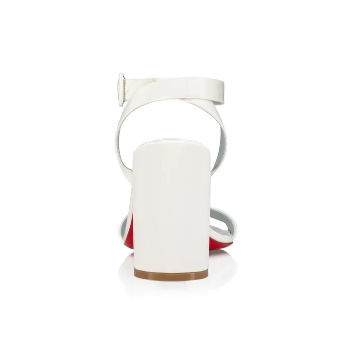 Women Miss Sabina 85 Mm Sandals 8211 Crepe Satin 8211 Ivory White Christian Louboutin Sandals and Slides