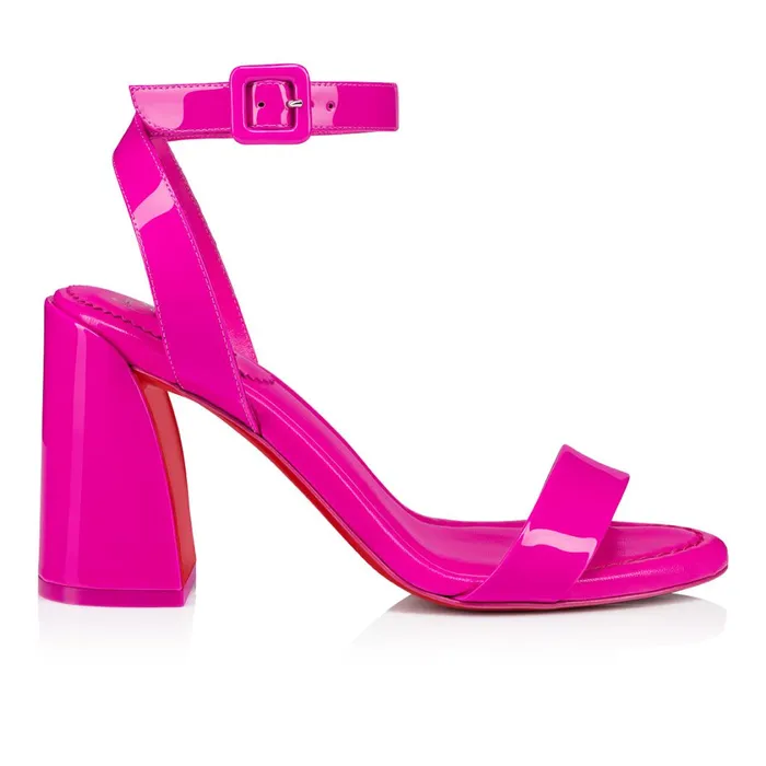 Women Miss Sabina 85 Mm Sandals 8211 Patent Leather 8211 Bolerose Pink Christian Louboutin Sandals and Slides