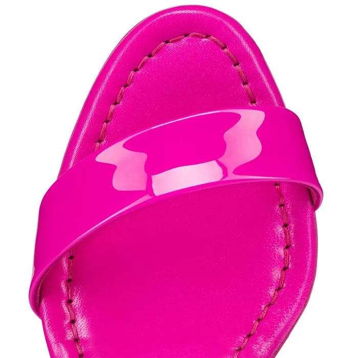 Women Miss Sabina 85 Mm Sandals 8211 Patent Leather 8211 Bolerose Pink Christian Louboutin Sandals and Slides