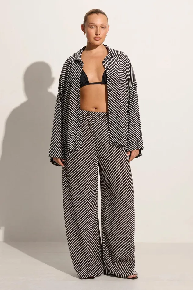 Women Monforte Pant Toscano Stripe Black Faithfull The Brand Pants Women Monforte Pant Toscano Stripe Black Faithfull The Brand Pants
