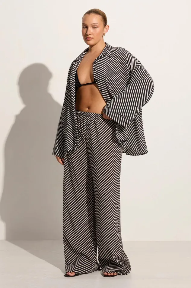 Women Monforte Pant Toscano Stripe Black Faithfull The Brand Pants Women Monforte Pant Toscano Stripe Black Faithfull The Brand Pants