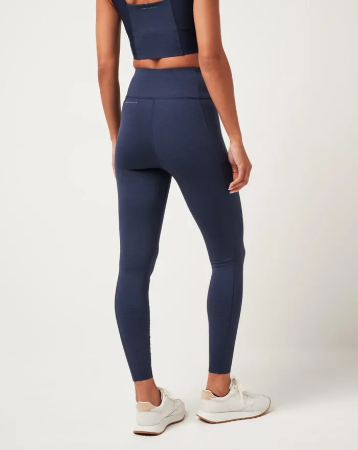 Women MOVEKNIT BONDED LEGGING Heather Navy Blazer TravisMathew Pants