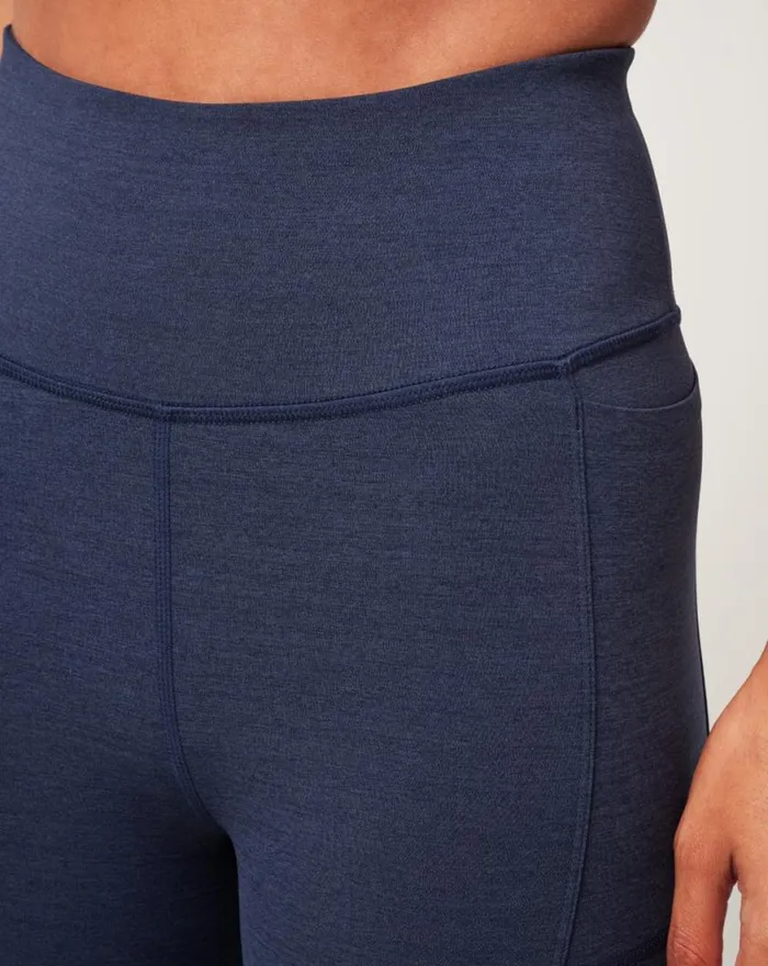 Women MOVEKNIT BONDED LEGGING Heather Navy Blazer TravisMathew Pants