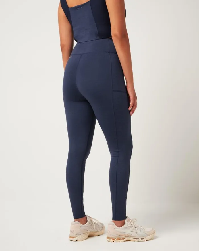 Women MOVEKNIT BONDED LEGGING Heather Navy Blazer TravisMathew Pants