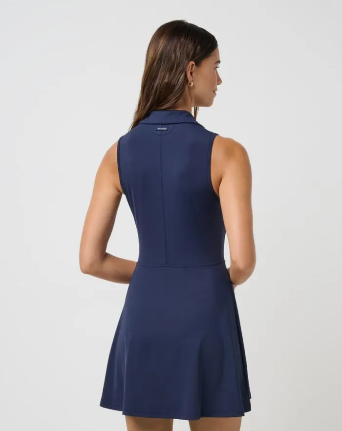 Women MOVEKNIT SLEEVELESS POLO DRESS 20 Navy Blazer TravisMathew Dresses