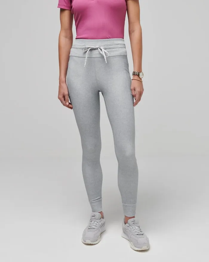 Women MOVEKNIT TIE LEGGING Heather Light Grey TravisMathew Leggings