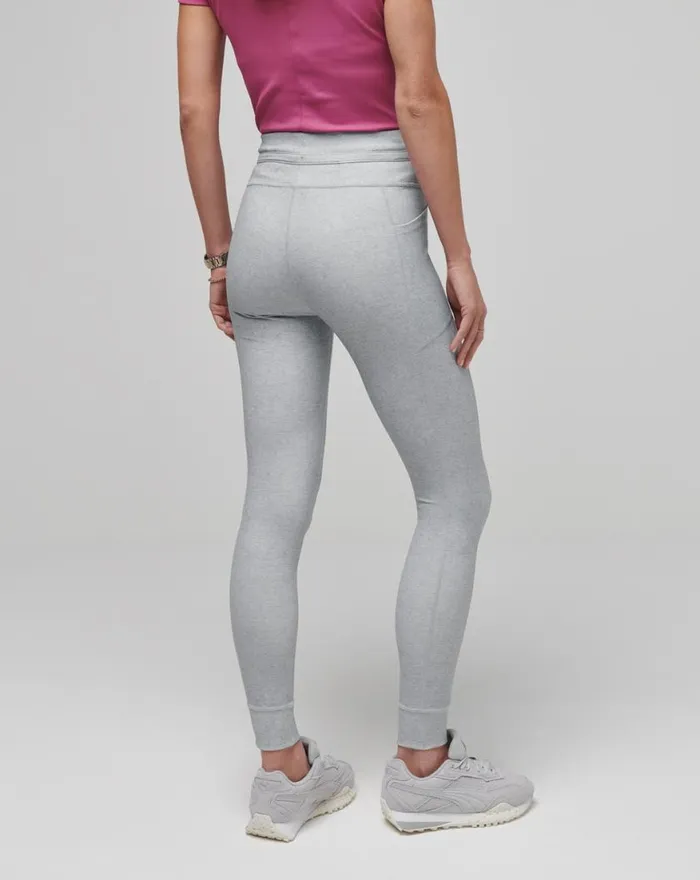 Women MOVEKNIT TIE LEGGING Heather Light Grey TravisMathew Leggings