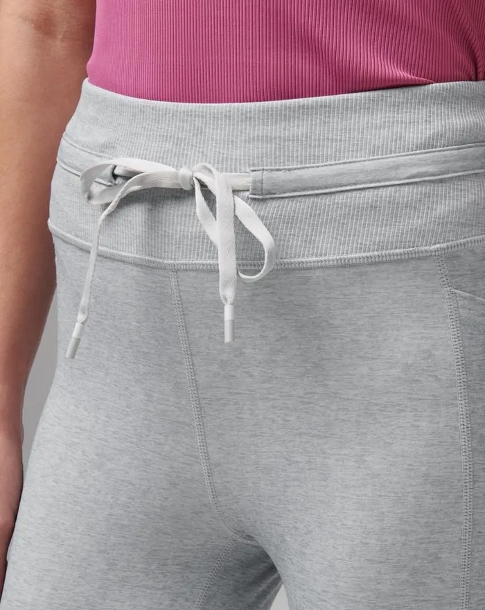 Women MOVEKNIT TIE LEGGING Heather Light Grey TravisMathew Leggings