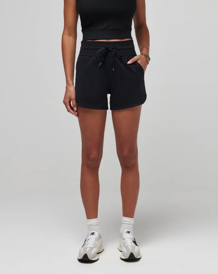 Women MOVEKNIT TIE SHORT Black TravisMathew Shorts