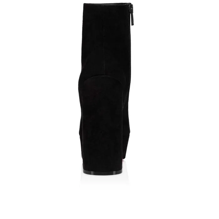 Women Movida Booty 130 Mm Ankle Boots 8211 Suede Calf 8211 Black Black Christian Louboutin Platforms