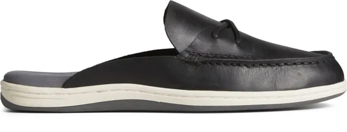 Women Mulefish Leather Boat Shoe Black Sperry Sneakers