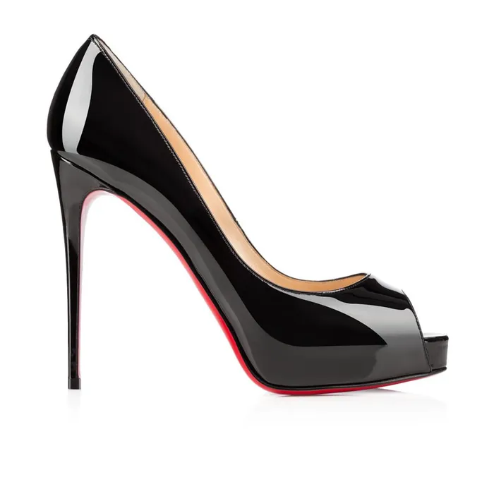 Women New Very Priv 120 Mm Platform Pumps 8211 Patent Calf Leather 8211 Black Black Christian Louboutin Pumps