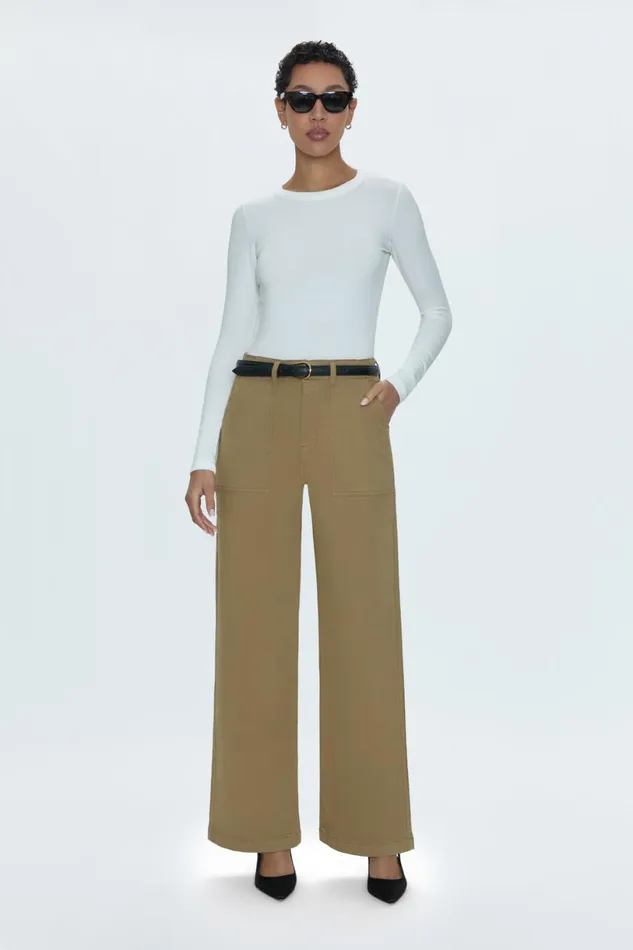 Women Nicole Wide Leg Pant 8211 Khaki Pistola Denim Pants