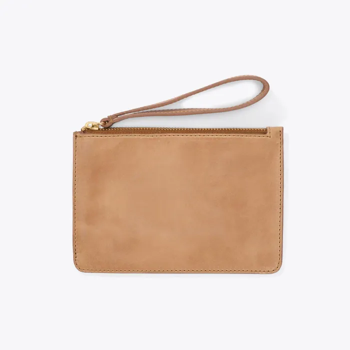 Women Nisolo Bags and Wallets GoTo Wristlet Clutch Almond
