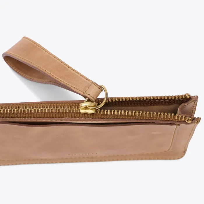 Women Nisolo Bags and Wallets GoTo Wristlet Clutch Almond