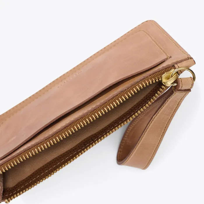 Women Nisolo Bags and Wallets GoTo Wristlet Clutch Almond