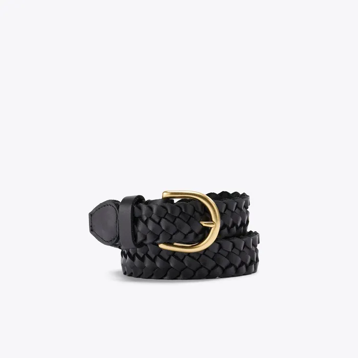 Women Nisolo Belts Talia Braided Belt Black