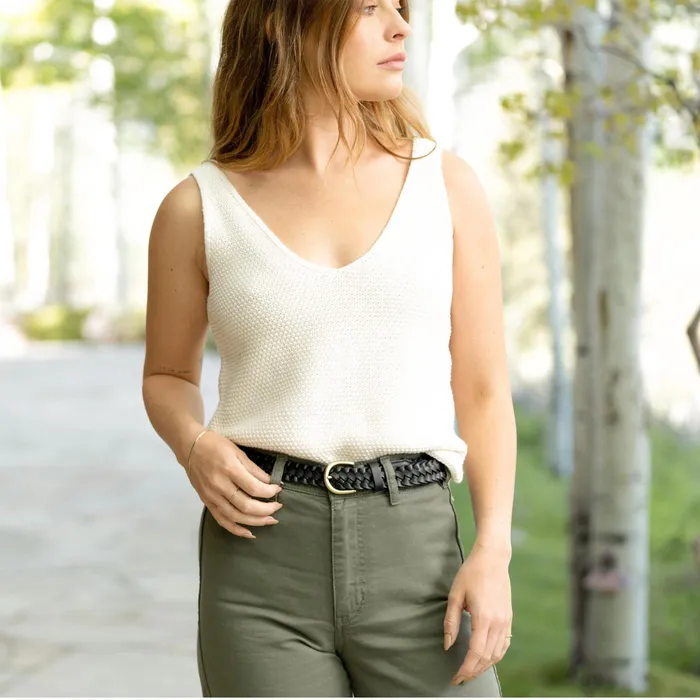 Women Nisolo Belts Talia Braided Belt Black