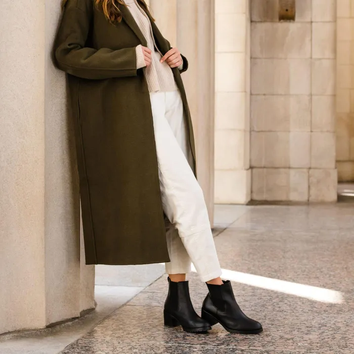 Women Nisolo Boots Ana GoTo Heeled Chelsea Boot BlackBlack