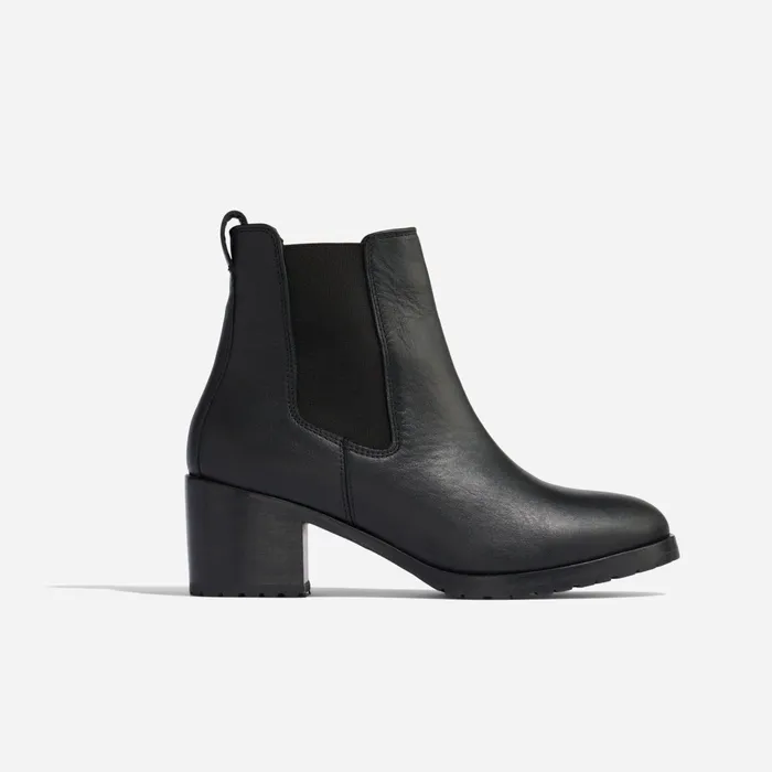 Women Nisolo Boots Ana GoTo Heeled Chelsea Boot BlackBlack