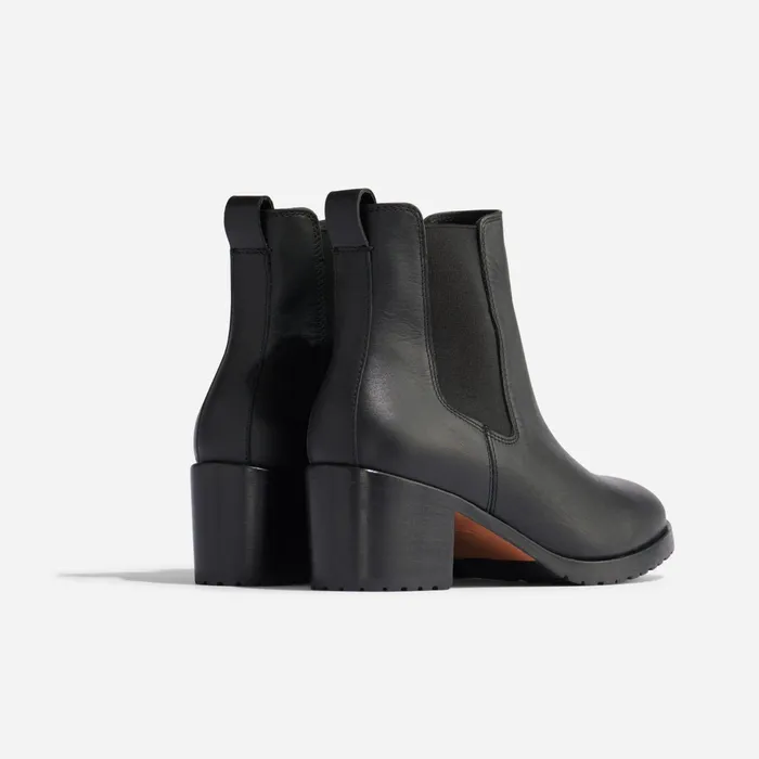 Women Nisolo Boots Ana GoTo Heeled Chelsea Boot BlackBlack