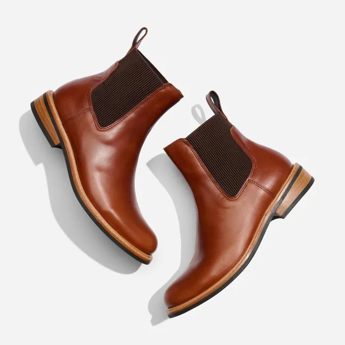 Women Nisolo Boots Carmen Chelsea Boot Brandy
