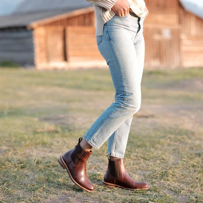 Women Nisolo Boots Carmen Chelsea Boot Brandy