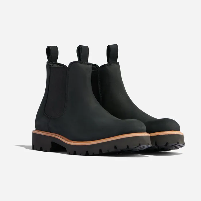 Women Nisolo Boots GoTo Lug Chelsea Boot Black