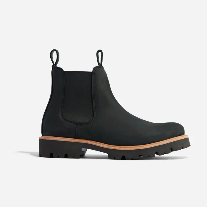 Women Nisolo Boots GoTo Lug Chelsea Boot Black