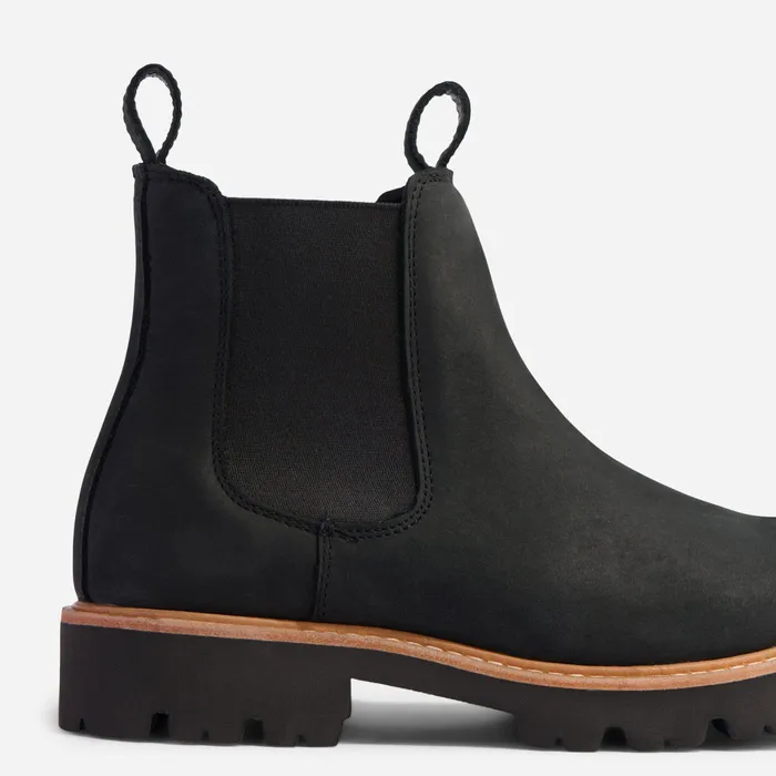 Women Nisolo Boots GoTo Lug Chelsea Boot Black