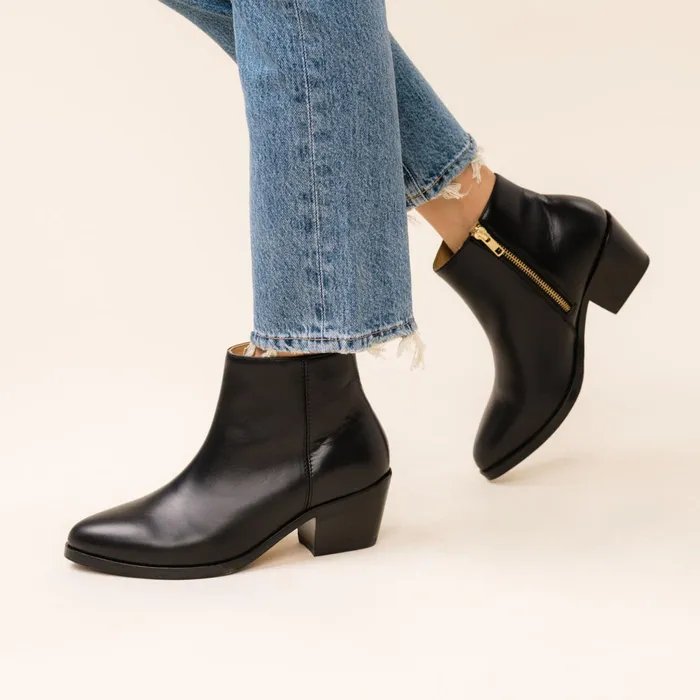Women Nisolo Boots Marisa Inside Zip Boot Black