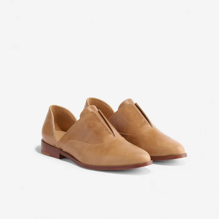 Women Nisolo Flats and Slip Ons Emma D039Orsay Oxford 20 Almond