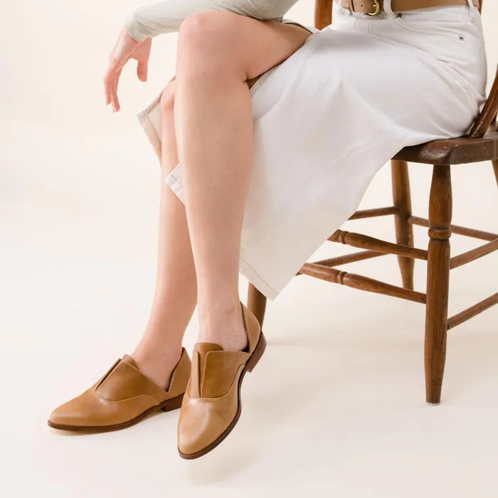Women Nisolo Flats and Slip Ons Emma D039Orsay Oxford 20 Almond