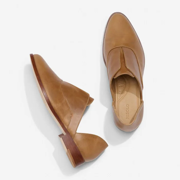 Women Nisolo Flats and Slip Ons Emma D039Orsay Oxford 20 Almond
