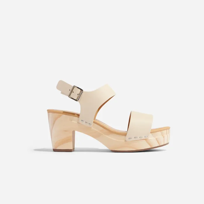 Women Nisolo Heels AllDay Open Toe Clog Bone