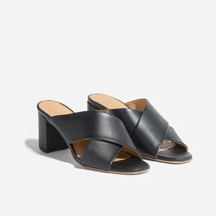 Women Nisolo Heels Carina Cross Strap Mule Black